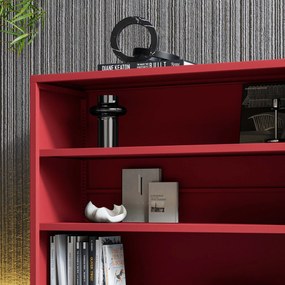 Nízky policový regál LUCA, 1000 x 900 x 350 mm, Modern: červená farba