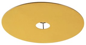 Zamatový plochý tienidlo žltý so zlatom 45 cm