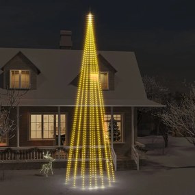 Vianočný stromček na stožiar teplé biele svetlo 1134 LED 800 cm 343530