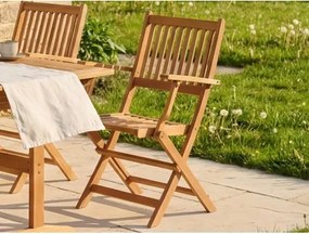 Skladacie záhradné kreslo Bogo, tropické drevo%