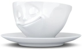 Biela šťastná porcelánová šálka na kávu 58products, objem 200 ml