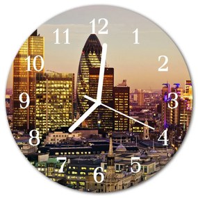 Sklenené hodiny okrúhle Londýn fi 30 cm