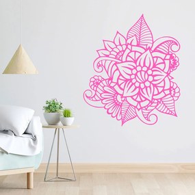 Veselá Stena Samolepka na stenu na stenu Kvetinový ornament Farba: černá
