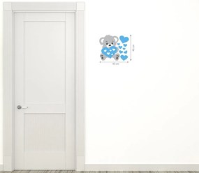Nástenná samolepka Ambiance Teddy Blue