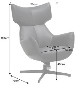 Kreslo VOGUE otočné o 360° čierne