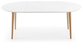Jedálenský stôl quio 120 (200) x 90 cm biely MUZZA