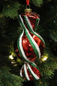 Amerikáno červená závesná ozdoba cukrík 13cm