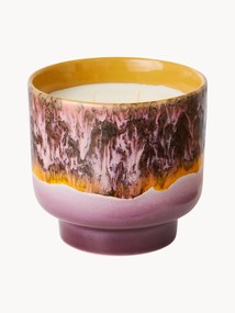 Ručne vyrobená vonná sviečka's dvoma knôtmi 70's (šalvia a listy ruže)