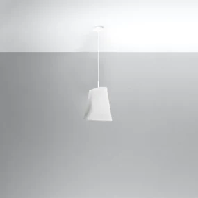 Závesné svietidlo Blum, 1x biele textilné tienidlo