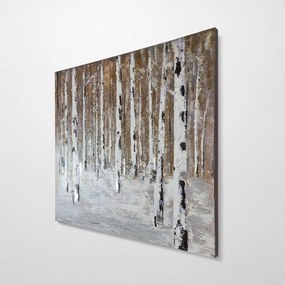 Ručne maľovaný obraz 70x70 cm Birch Wood – Wallity