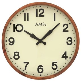 Moderné plastové hodiny AMS 9365 čierne