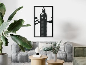 drevko Obraz Big Ben Rozmer obrazu: 65 x 39,5 cm, Farba dekorácie: Čierna