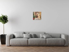 Gario Obraz s hodinami Stará cestička v Toskánsku Rozmery: 30 x 30 cm