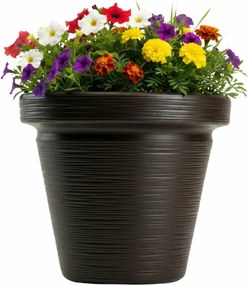 Plastový květináč Riflo 33,9x39 cm mokka