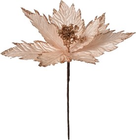 Dekorácia zápich kvetina biela vianočná hviezda Poinsettia - Ø 31*32 cm