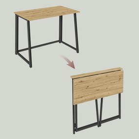 Písací stôl ZARIMO skladací 80x40 cm, dub artisan