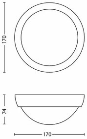 Philips 17304/30/16 - LED Vonkajšie svietidlo MYGARDEN EAGLE 1xLED/3,5W IP44