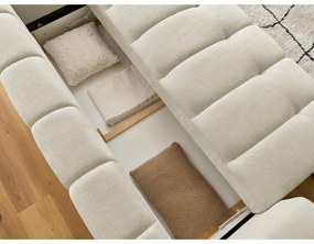 Béžová rozkladacia/s úložným priestorom pohovka 251 cm Fuji – Bobochic Paris