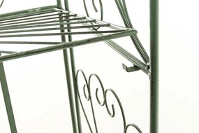 Kovová polica regál Maia - Zelená antik