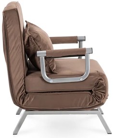 Kreslo pohovka rozkladacia PRATO hnedá - vintino.sk