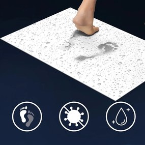 Svetlosivá kúpeľňová predložka 50x120 cm Splash – douceur d'intérieur