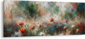 Obraz – Abstrakcia poľa s makmi (120x50 cm)