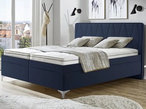 Posteľ Moosa 180x200 cm, námornícka modrá látka
