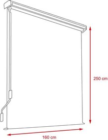 Zvislá markíza Avenberg TACOMA šírka 160 cm - Sivá
