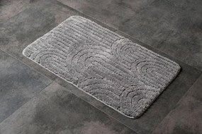 Aqualine Aqualine, RIST kúpeľňová predložka, 50x80cm, 100% polyester, protišmyk, šedá, NI8593