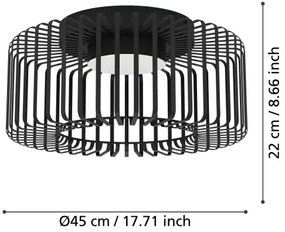 Eglo 900722 - LED RGBW Stmievateľné stropné svietidlo GINESTRONE-Z LED/22W/230V