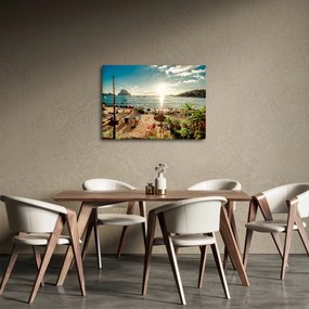 Obraz - Pláž s ľuďmi (70x50 cm)