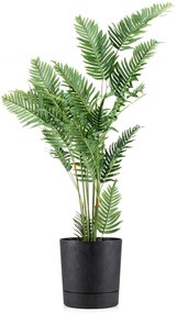 PLASTOVÝ KVETINÁČ AZALEA 35X37 CM IMITÁCIA BETÓNU ČIERNA