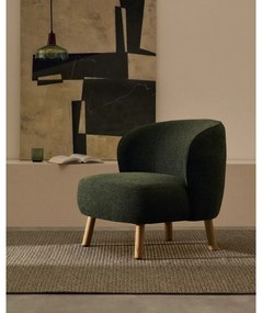 Zelené ženilkové kreslo Ulit – Kave Home