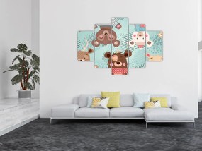 Obraz - Veselí medvedíci (150x105 cm)