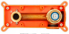 Rea Lungo Long, podomietková umývadlová/vaňová batéria + BOX, zlatá lesklá, REA-B0370
