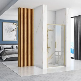 Rea Rapid Slide, sprchové dvere 120x195 cm, 6mm číre sklo, zlatý matný profil, REA-K4709