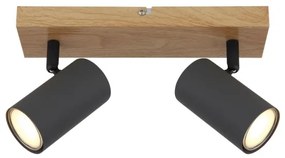 Globo 57911-2G - Bodové svietidlo ROBBY 2xGU10/35W/230V šedá/hnedá