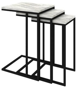 Set 3ks. konferenčných stolíkov Vudema (čierna + kryštál). Vlastná spoľahlivá doprava až k Vám domov. 1094343