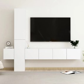 5-dielna súprava TV skriniek biela drevotrieska 3078655