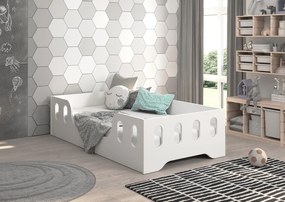 Detská Montessori posteľ LAKI 160x80 cm - biela