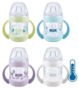 NUK Dojčenská fľaša na učenie NUK Nature Sense s kontrolou teploty 150 ml modrá