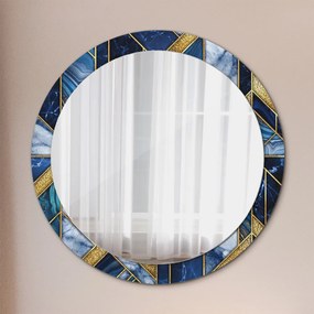 Okrúhle ozdobné zrkadlo Moderný mramor fi 90 cm
