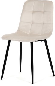 Jedálenská stolička látka/kov CT-V5081 Farba: Krémová