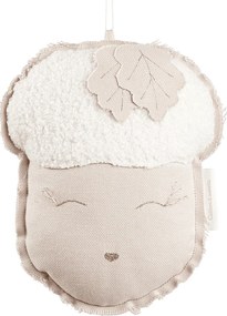 Závesná dekorácia dubový orech púdrovo ružová 23x29x10cm