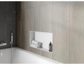 Mexen X-Wall-NR, polička na zapustenie pod obklad bez goliera 60 x 30 cm, biela, 1921603010