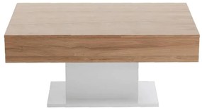 FMD Konferenčný stolík starožitný dubovo-biely 428687
