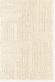 Ručne tuftovaný vlnený koberec's geometrickým vzorom Alexia