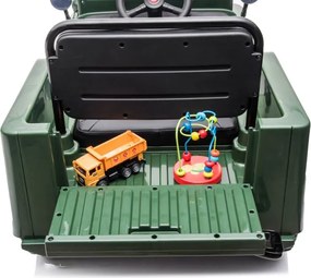 LEAN CARS JH-103 Armádne zelené auto na batérie 4x4