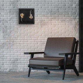 Toolight Toolight, nástenné svietidlo 2xE27 APP1305-2W, čierna matná, OSW-06579