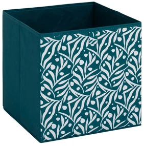 Úložný box Olivia, 31x31x31 cm, tmavotyrkysová